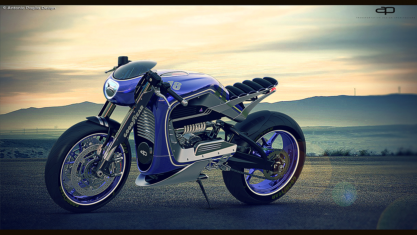 Retro style，Future design，motorcycle，locomotive，conceptual design，